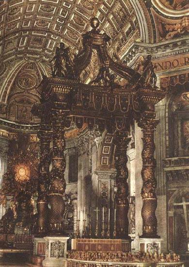 Giovanni Lorenzo Bernini The Baldacchino oil painting image